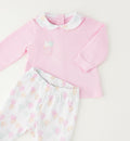 tutina neonata elegante cotone con colletto arrotondato e applicazione cuore