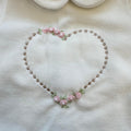 Completo nascita neonata in ciniglia color latte con cuore ricamato e pantalone con piedini