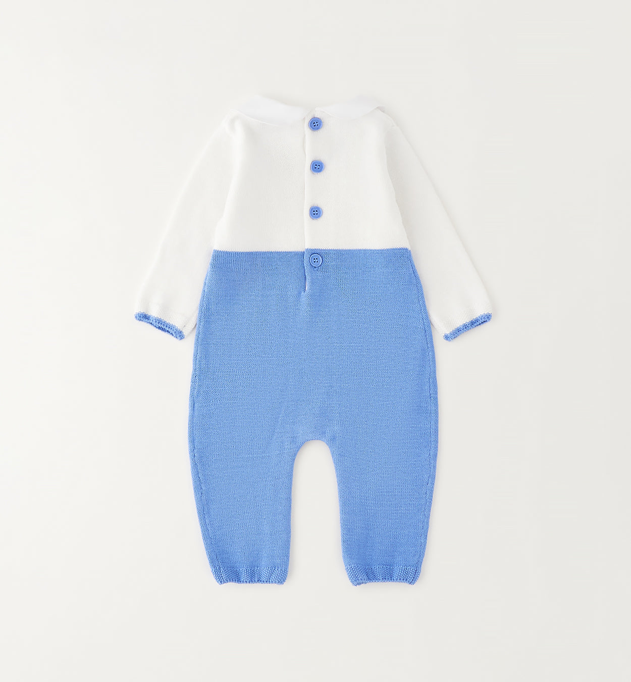 Retro tutina neonato con bottoni azzurri