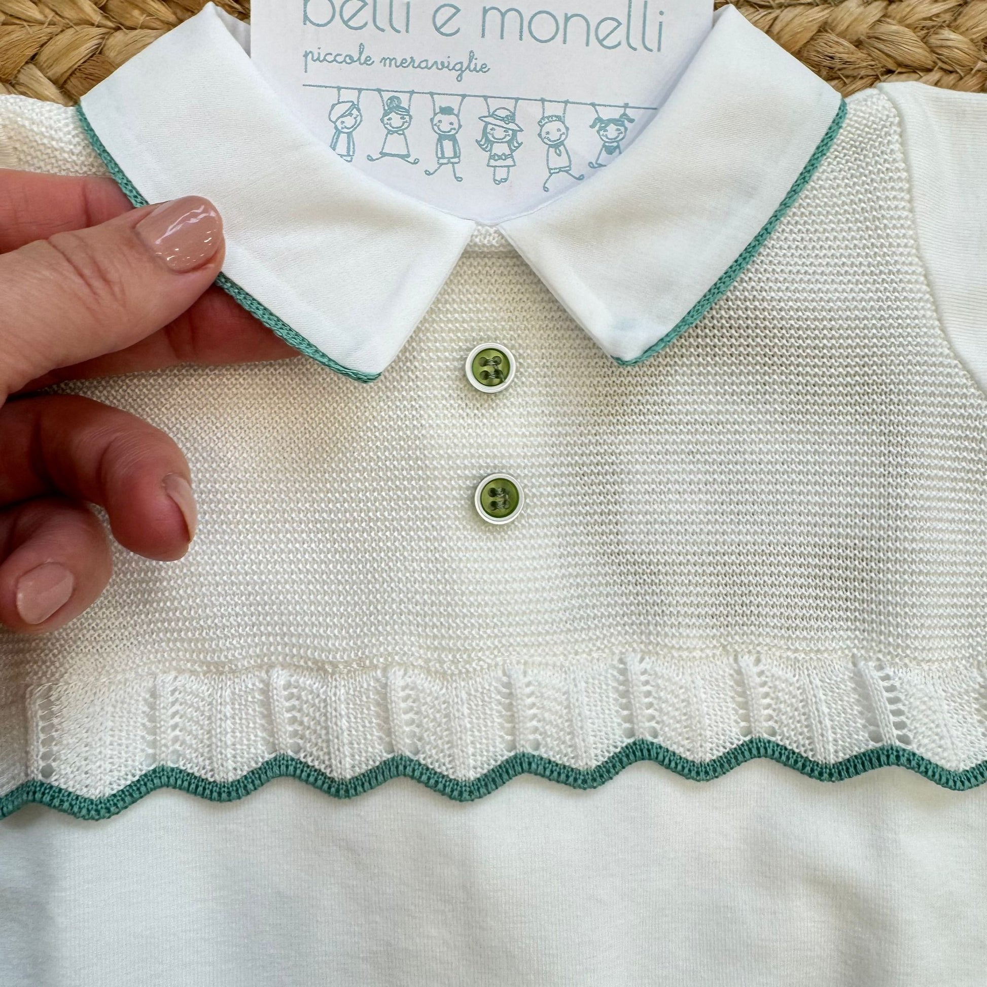 tutina neonato elegante uscita clinica con bottoni automatici