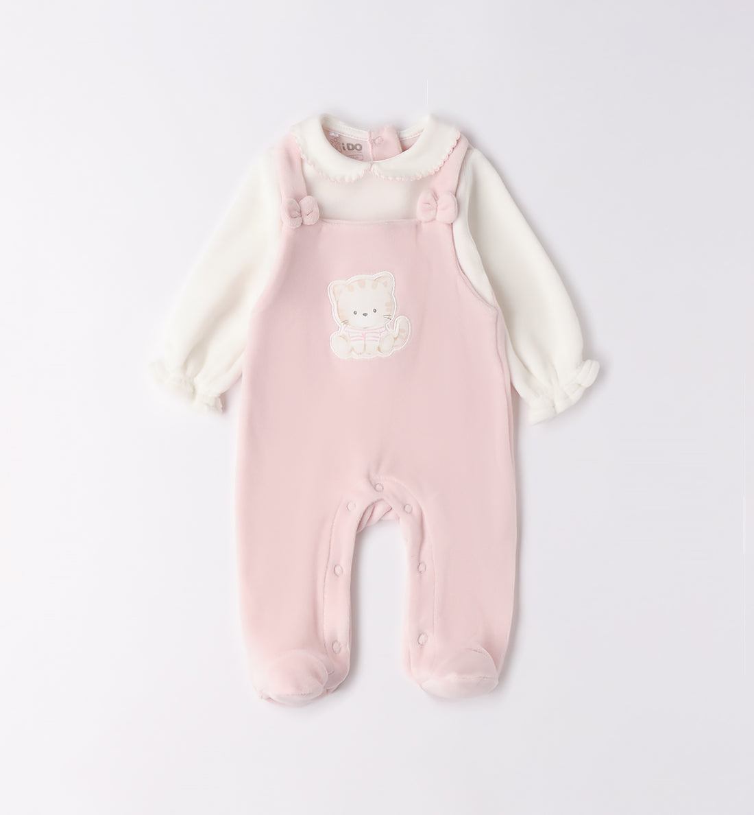 tutina ciniglia neonata rosa con gattino davanti