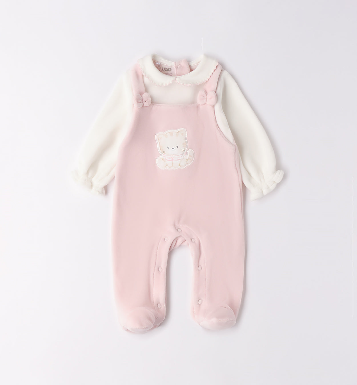tutina ciniglia neonata rosa con gattino davanti