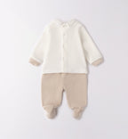 tutina ciniglia unisex panna e tortora retro