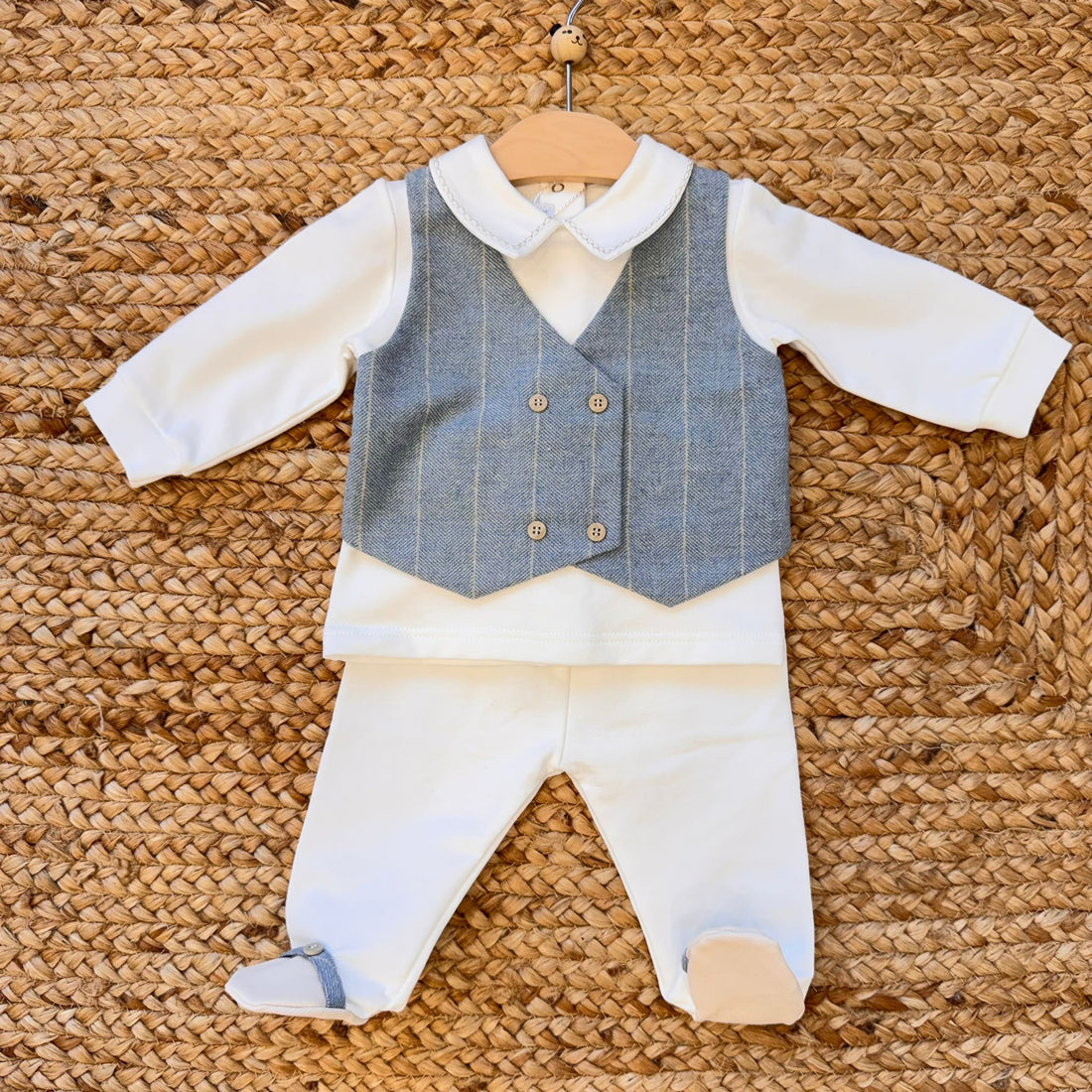tutina neonato elegante con gilet
