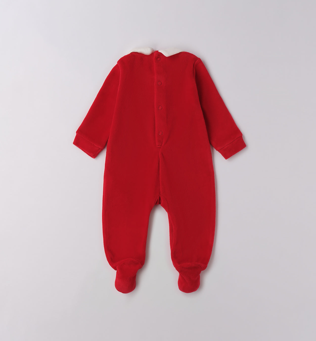 tutina rossa natalizia unisex retro con piedini chiusi