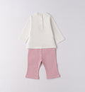 tutina neonata caldo cotone retro panna e rosa