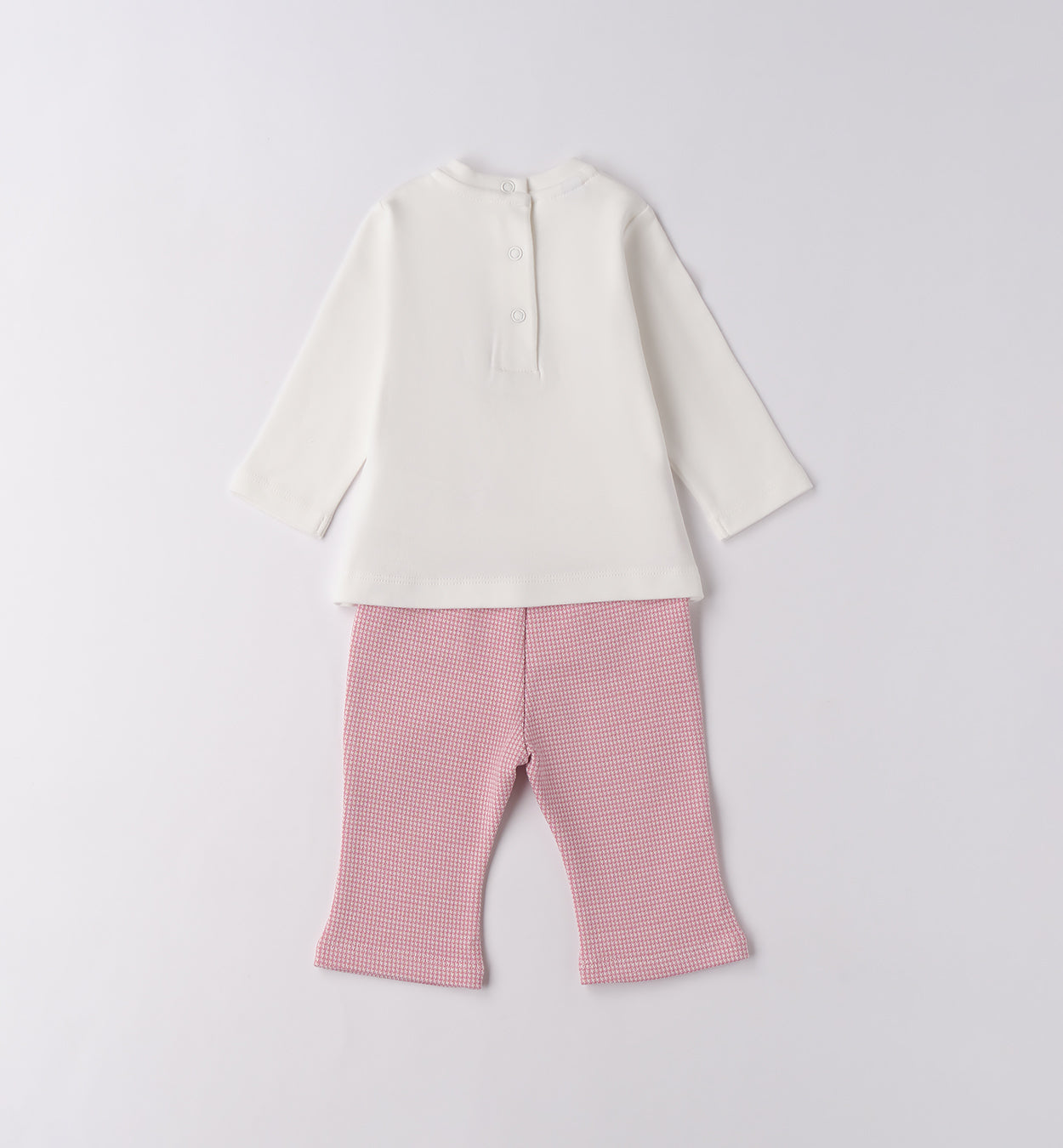 tutina neonata caldo cotone retro panna e rosa