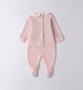 tutina rosa ciniglia neonata retro