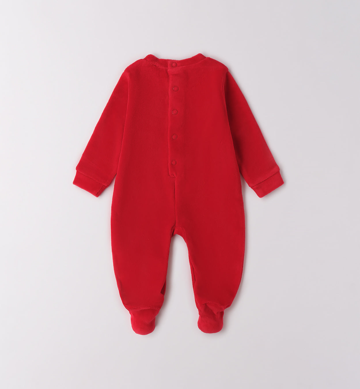 tutina rossa natalizia unisex retro con piedini chiusi