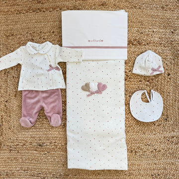 uscita clinica neonata caldo cotone cuoricini completa