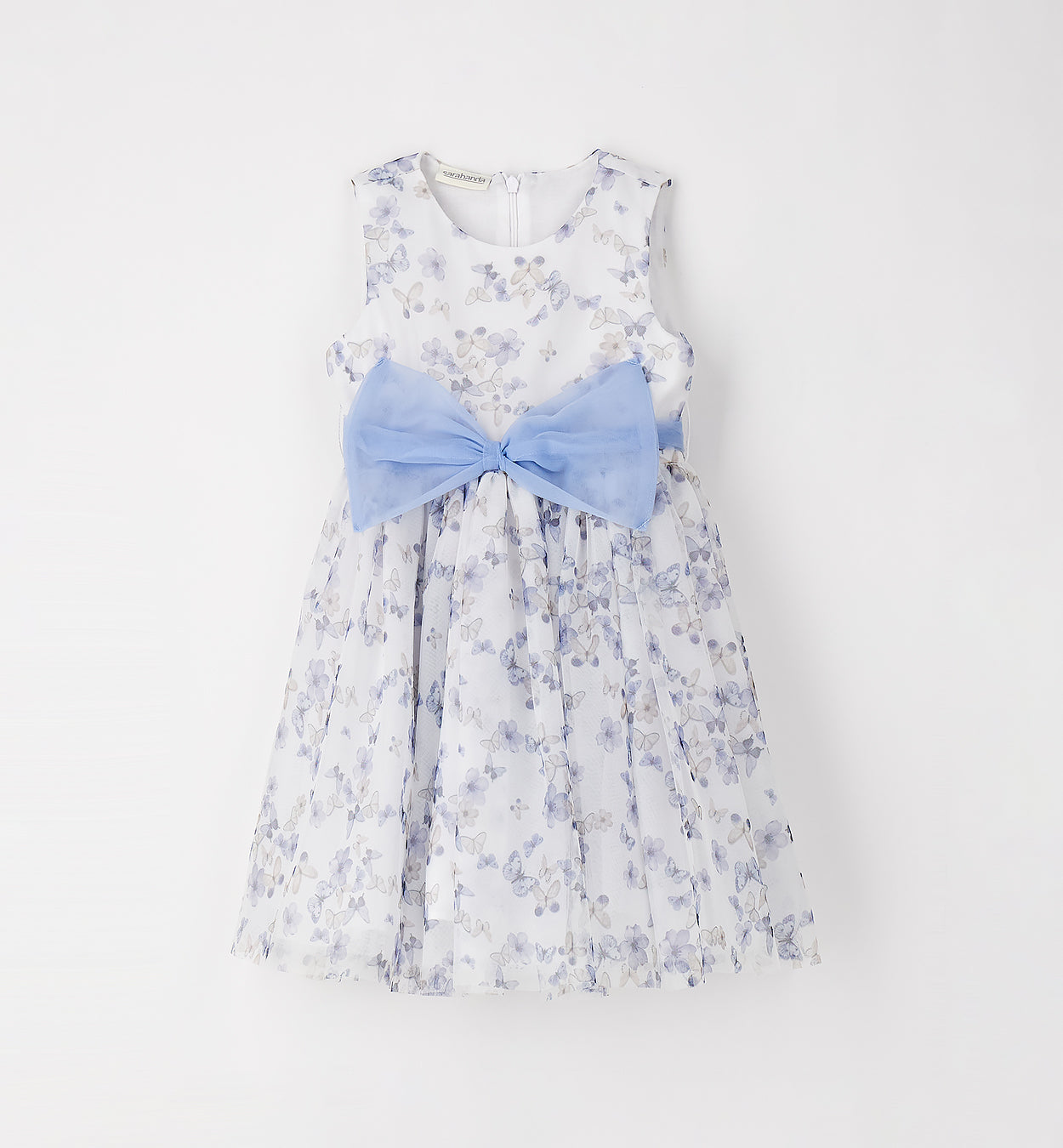 vestitino bambina cerimonia stampa farfalle dettaglio