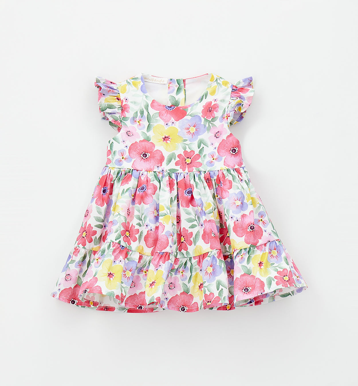 vestitino bambina fantasia fiori colorati dettaglio