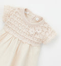 vestitino bambina rosa nude dettaglio lavorazione pizzo