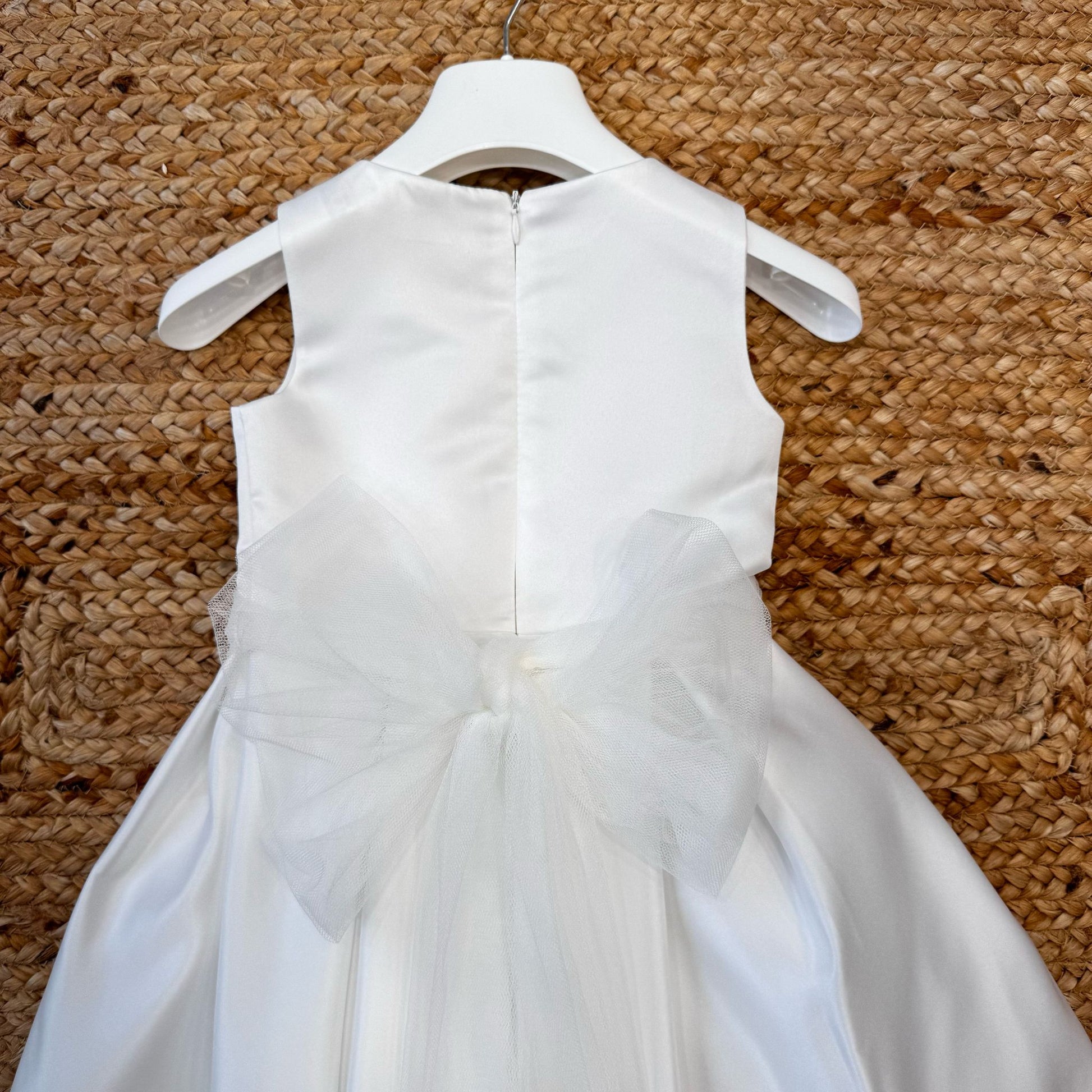 Abito da ragazza di fiori avorio - Abito formale in tulle di pizzo per occasioni speciali Matrimonio, damigella d'onore, spettacolo, prima comunione, Natale - Italia Abito da ragazza di fiori avorio - Abito formale in tulle di pizzo per occasioni speciali Matrimonio, damigella d'onore, spettacolo, prima comunione, Natale - Italia