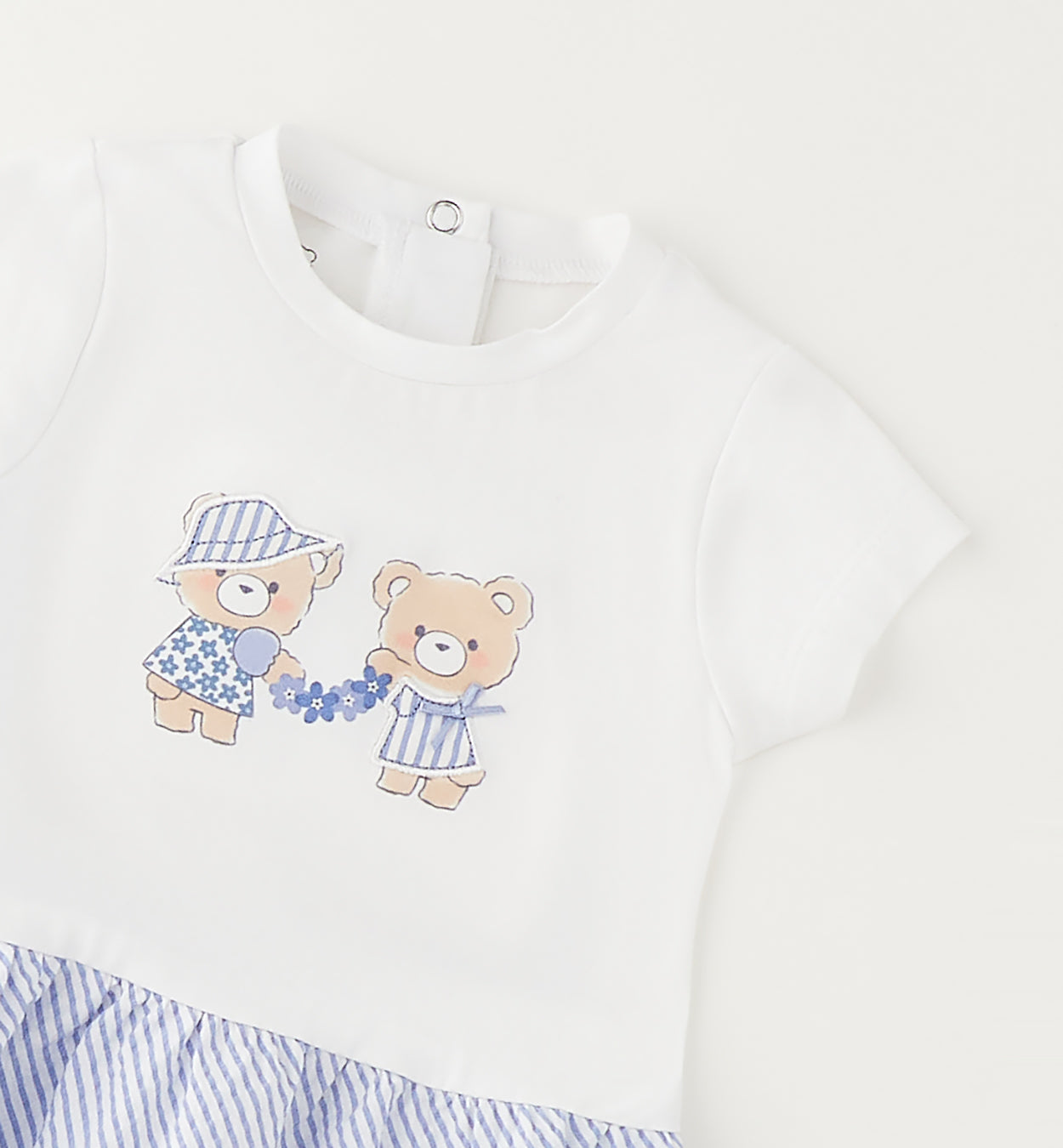 Dettaglio stampa orsetti su vestito bimba estivo