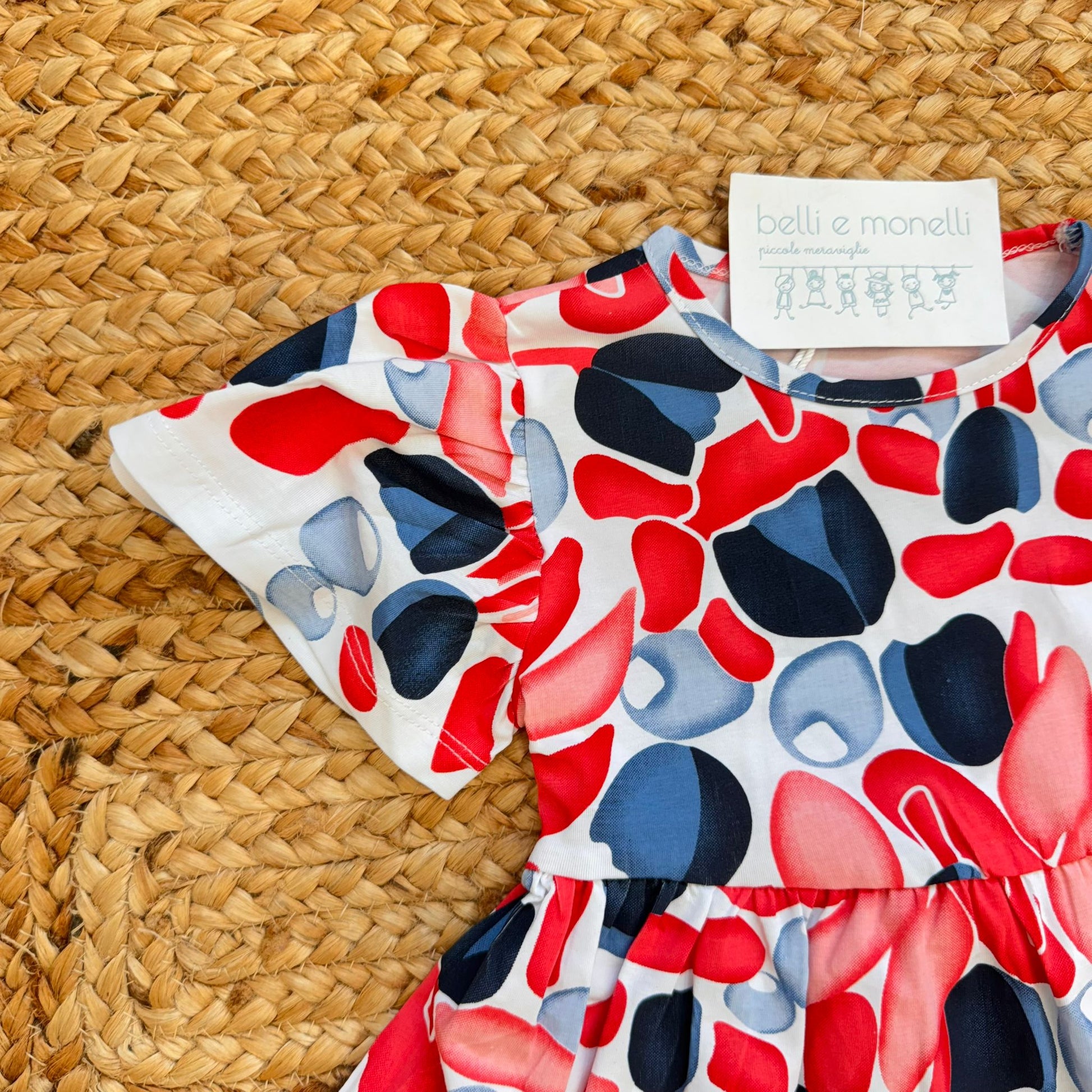 vestito bimba estivo colorato con maniche ampie