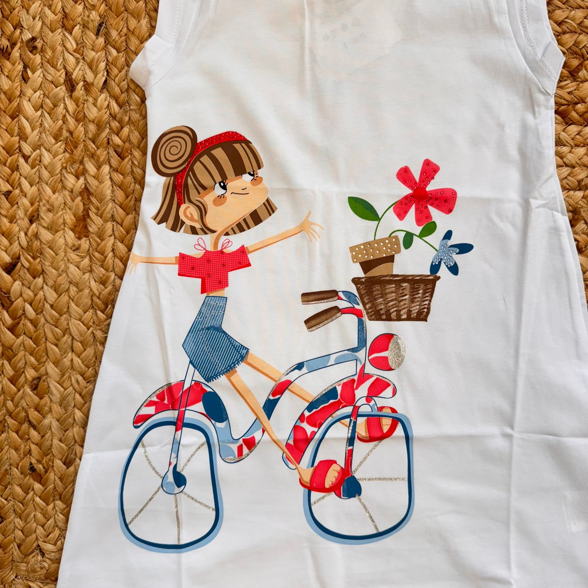 vestito bimba estivo leggero con disegno colorato