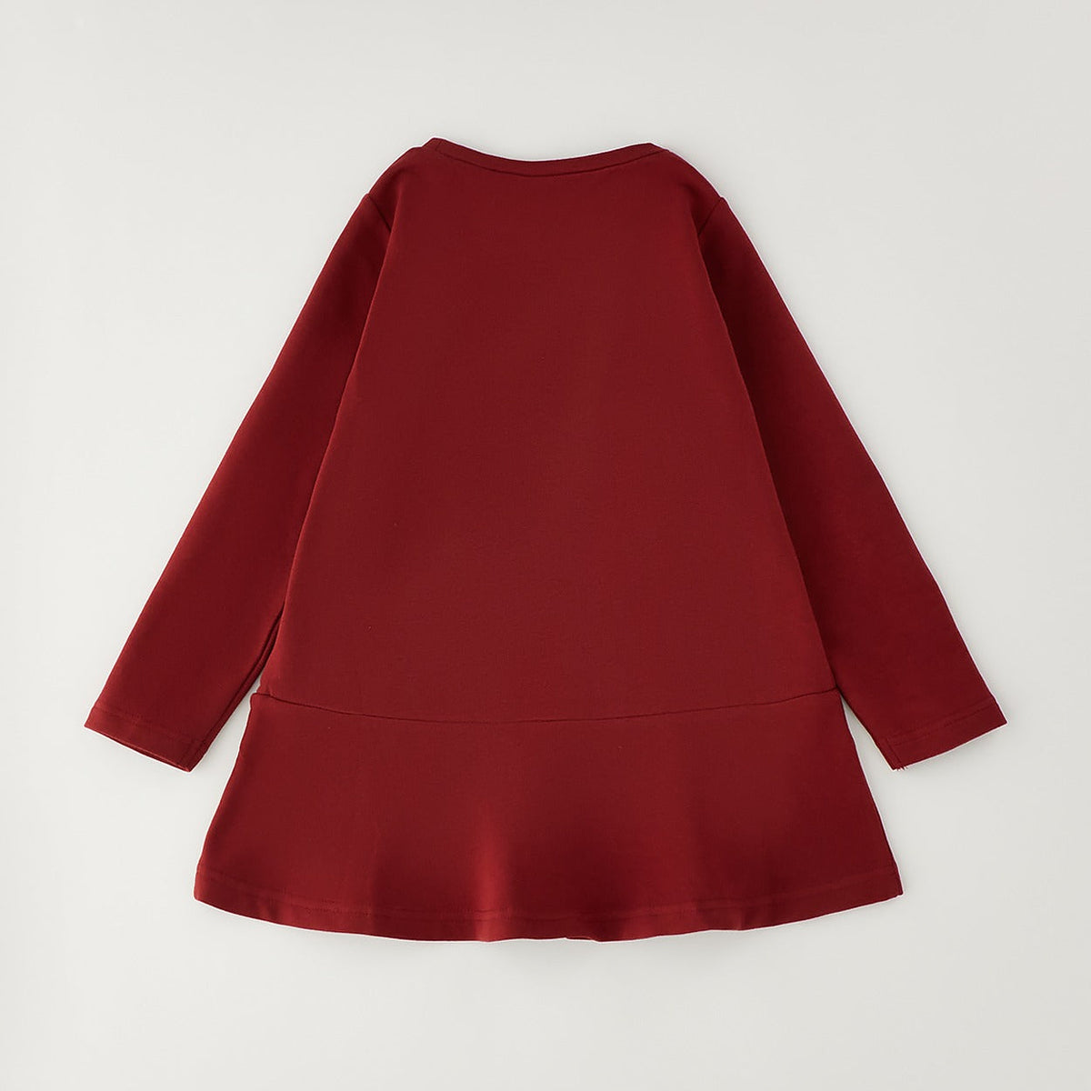 Abito natalizio bambina bordeaux Sarabanda in cotone con cinque cuori di paillettes